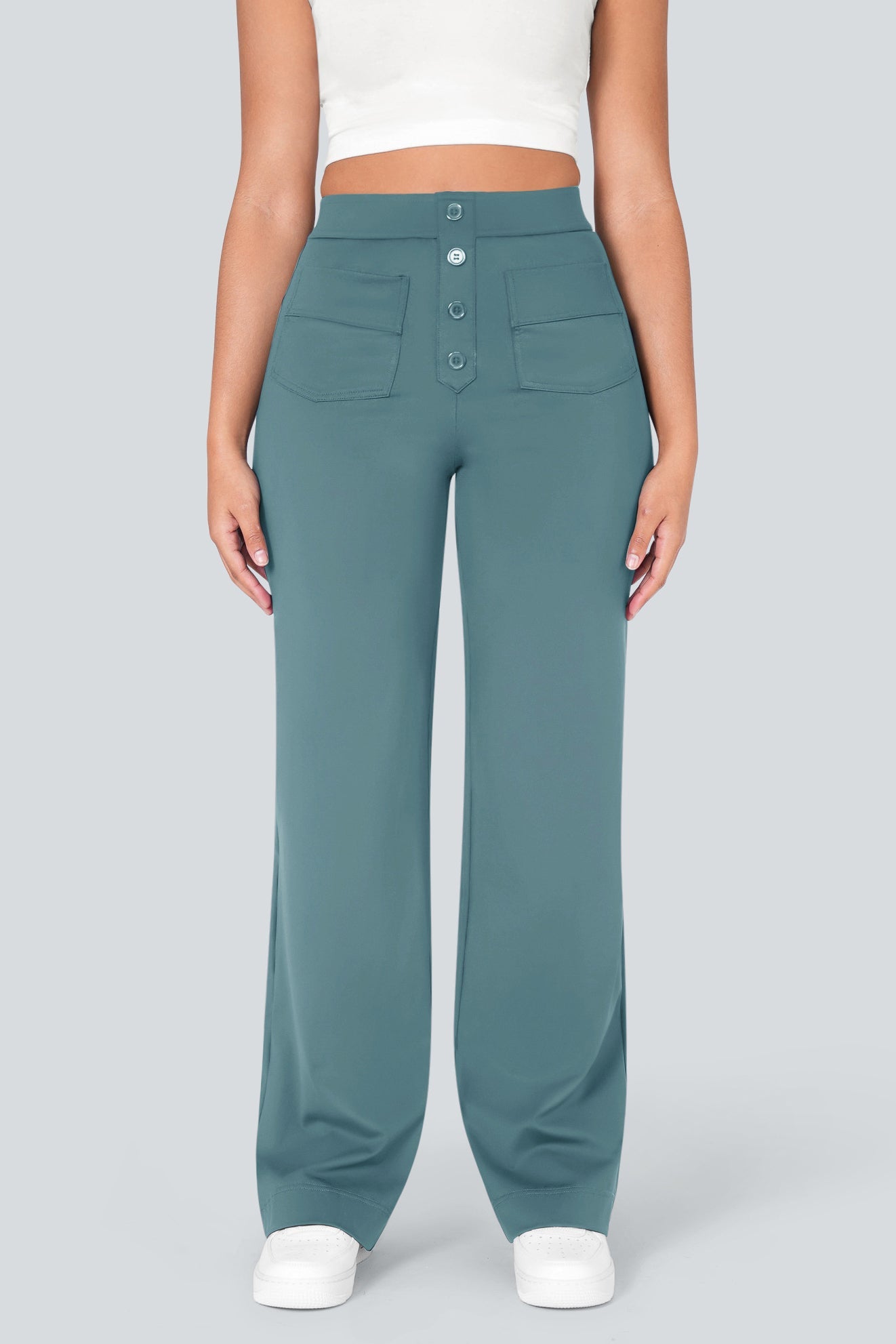 LEXIE HIGH WAISTED BONDED TROUSERS
