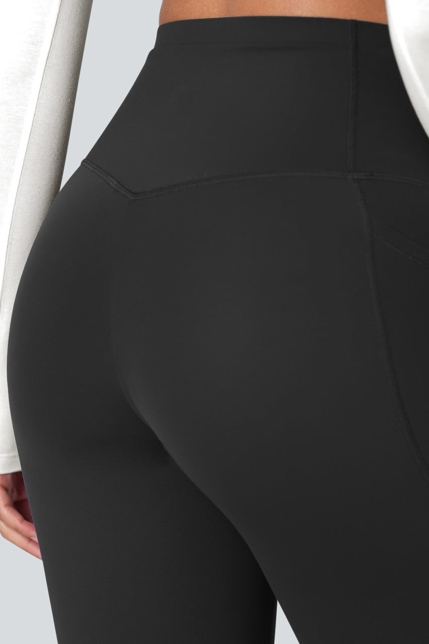 High Waisted Tummy Control Side Pocket Shaping Training Leggings