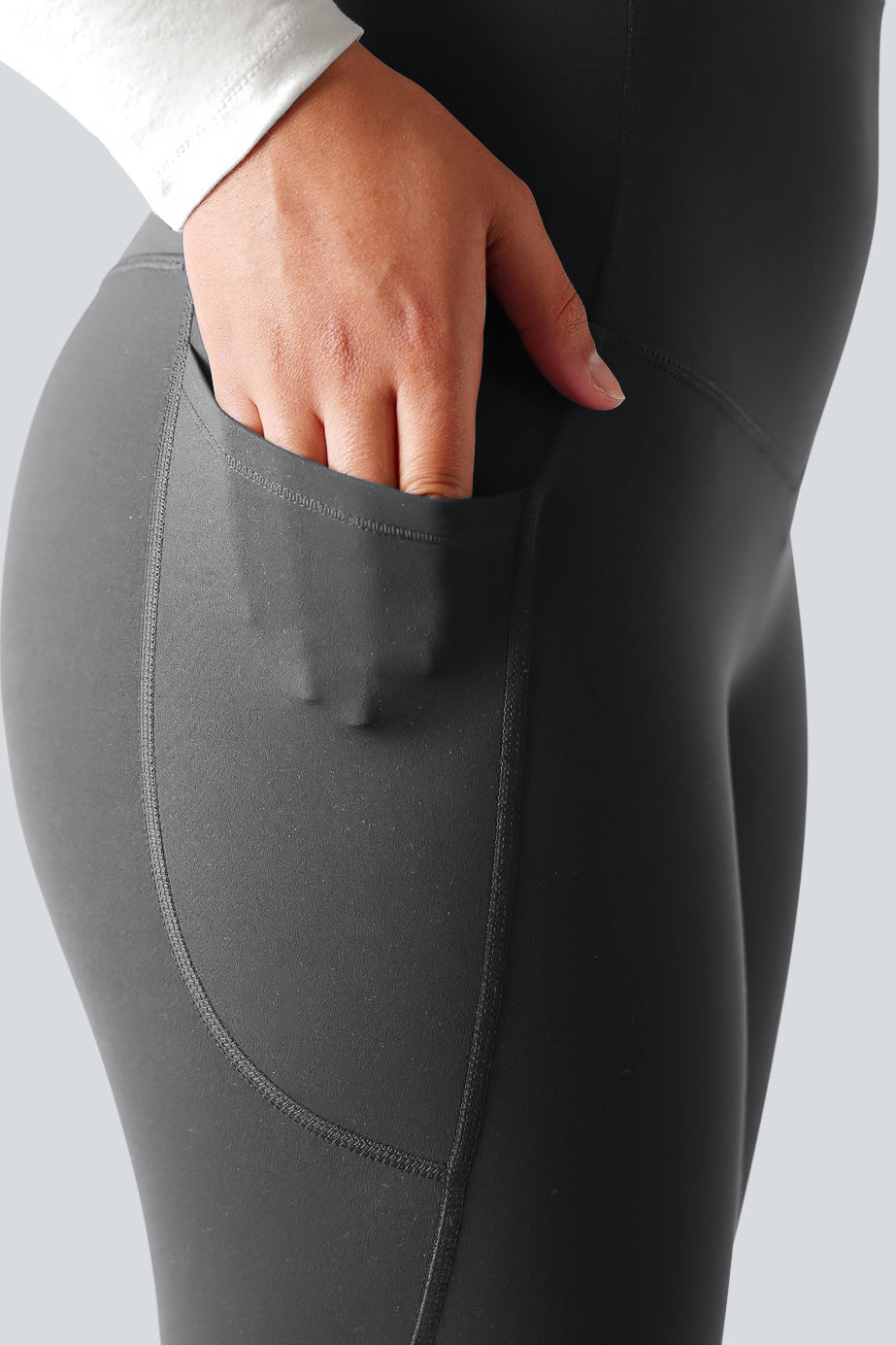 High Waisted Tummy Control Side Pocket Shaping Training Leggings