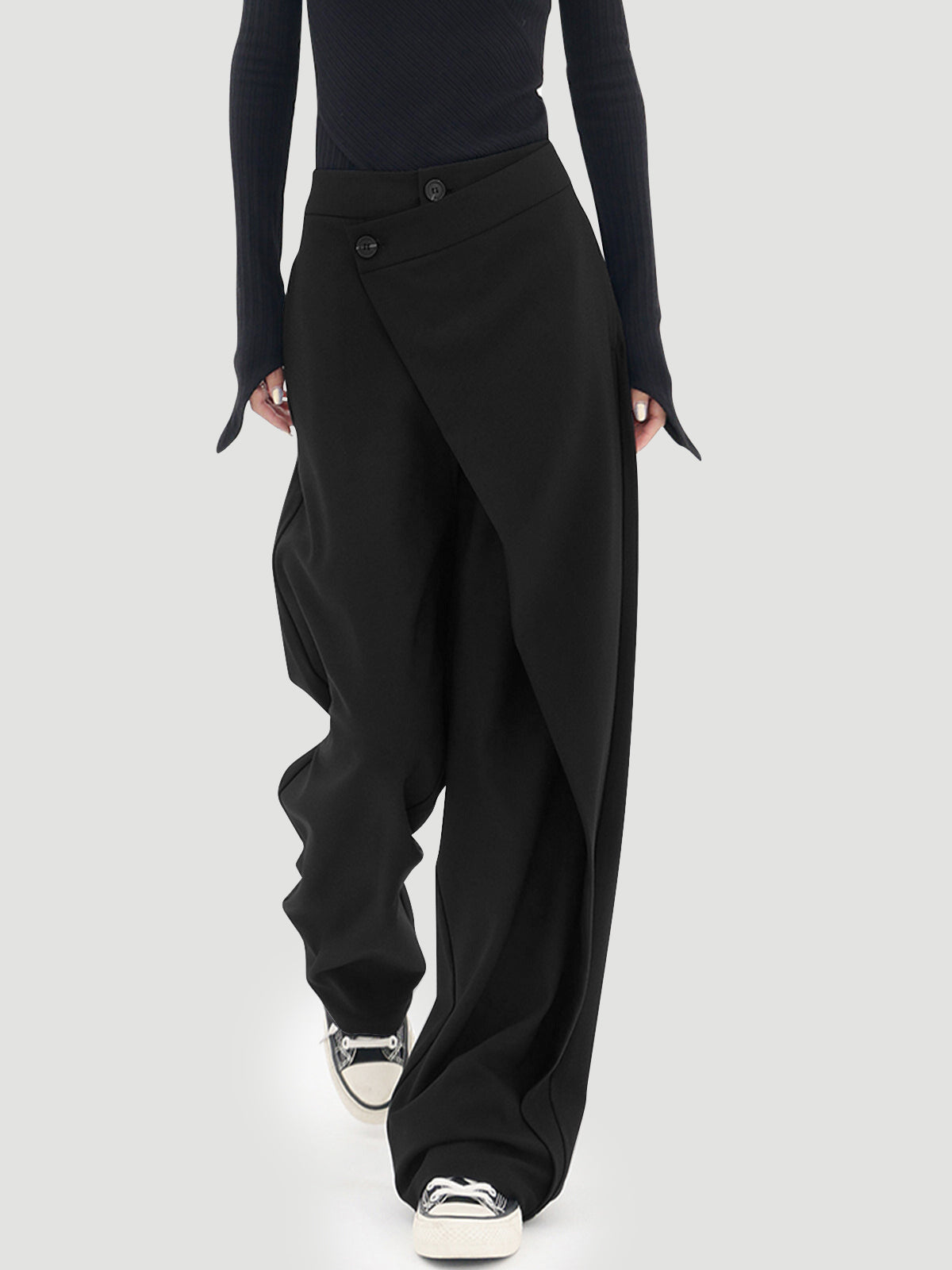 ASYMMETRICAL BAGGY TROUSERS