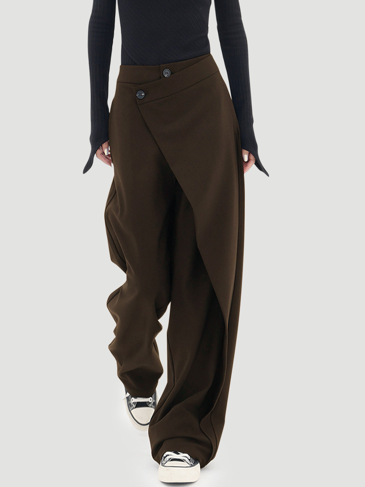 ASYMMETRICAL BAGGY TROUSERS