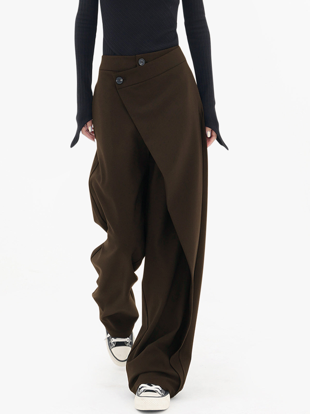 ASYMMETRICAL BAGGY TROUSERS