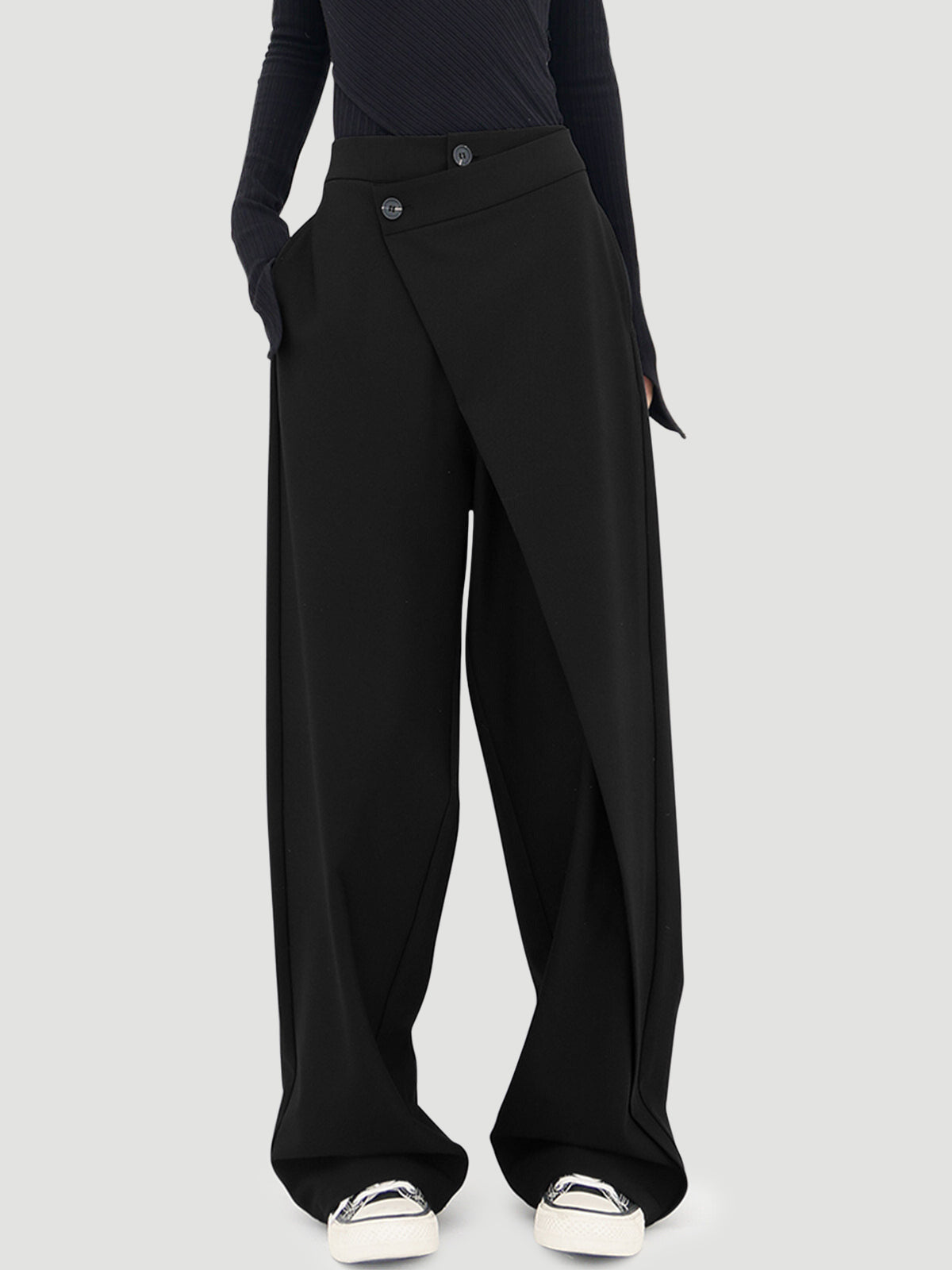 ASYMMETRICAL BAGGY TROUSERS