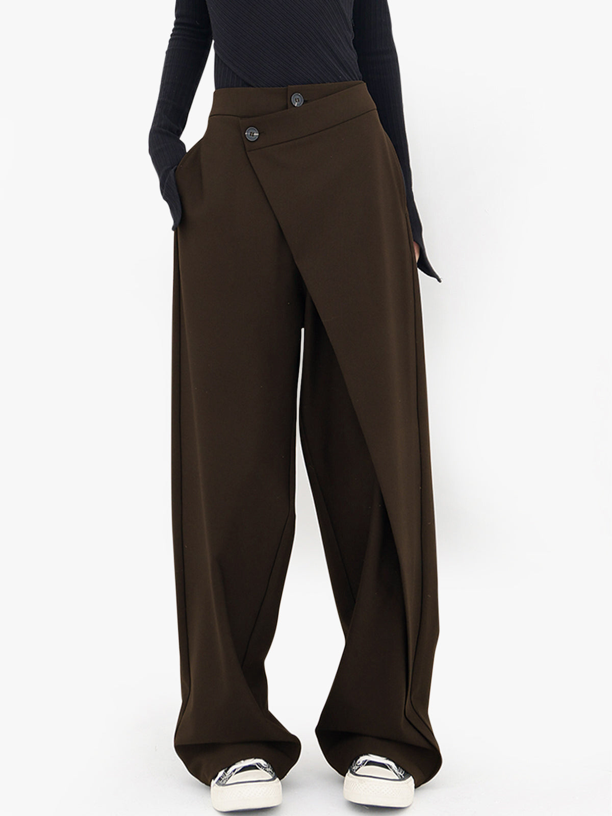 ASYMMETRICAL BAGGY TROUSERS